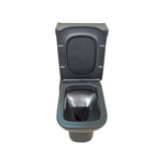 Imagen de Inodoro largo con mochila Montano Negro Mate Dmc