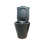 Imagen de Inodoro largo con mochila VIP Negro Mate 70X36.50X83cm