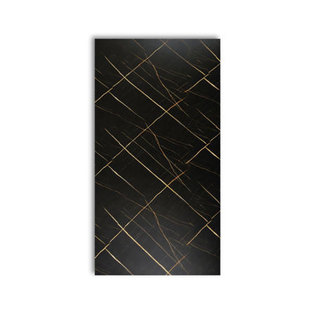 Imagen de Placa de pvc Mármol Negro Gold 122x244cm x 3mm